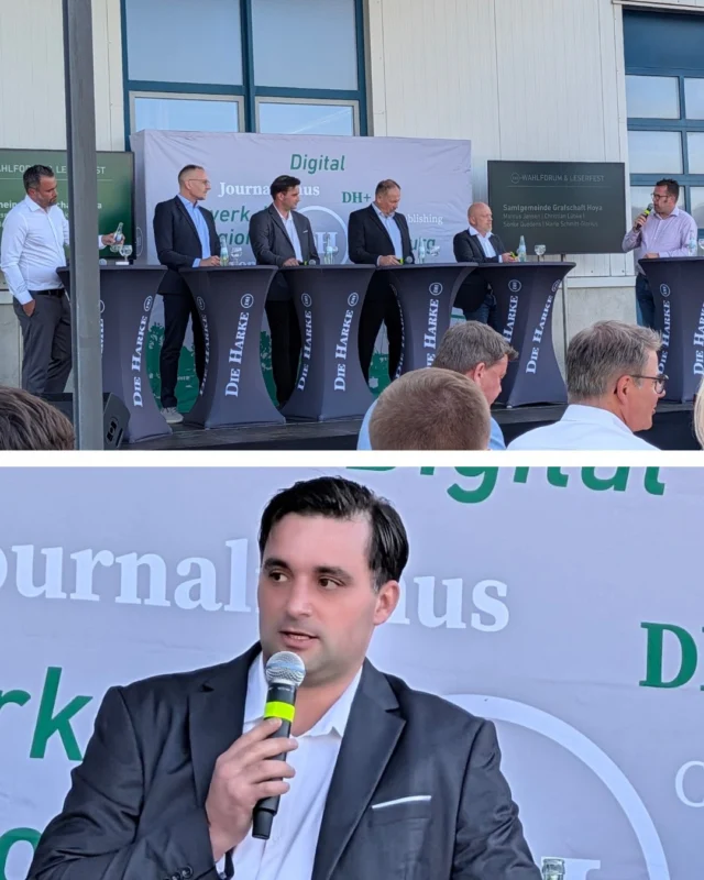 Souveräner Auftritt von unserem Christian Lübke für die Grafschaft Hoya

Auch unser Bürgermeister-Kandidat für die Samtgemeinde Grafschaft Hoya präsentierte sich bei der HARKE-Podiumsdiskussion ganz souverän.

Er vertrat seine Positionen klar, sachlich und auf den Punkt. Das Publikum erlebte einen standhaften Kandidaten, der durch fundierte Argumente und ein ruhiges, zielgerichtetes Auftreten auf ganzer Linie überzeugte.

#GrafschaftHoya #Kommunalwahl #AfD